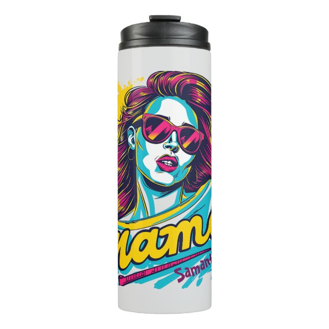 Personalized Retro  Mama Pop Art (12) Thermal Tumbler (Front)