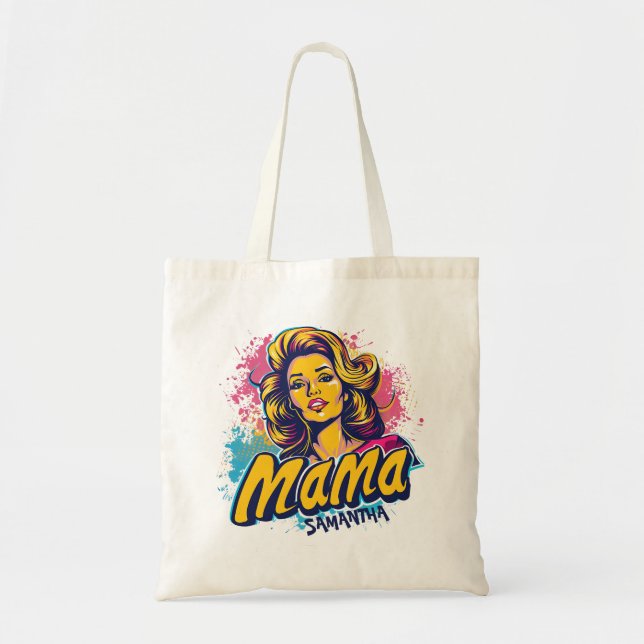 Personalized Retro  Mama Pop Art (14) Tote Bag (Front)