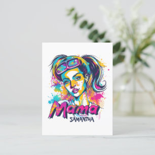 Personalized Retro  Mama Pop Art (18) Postcard