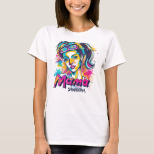 Personalized Retro  Mama Pop Art (18) T-Shirt