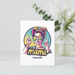 Personalized Retro Mama Pop Art (19) Postcard