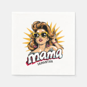 Personalized Retro Mama Pop Art 1 Napkins