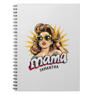 Personalized Retro Mama Pop Art 1 Notebook