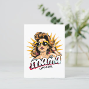 Personalized Retro Mama Pop Art 1 Postcard