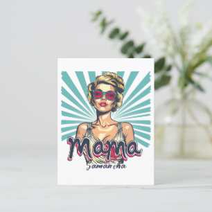Personalized Retro Mama Pop Art (7) Postcard