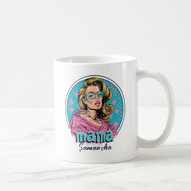 Personalized Retro  Mama Pop Art (8) Coffee Mug (Right)