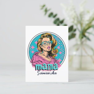 Personalized Retro Mama Pop Art (8) Postcard
