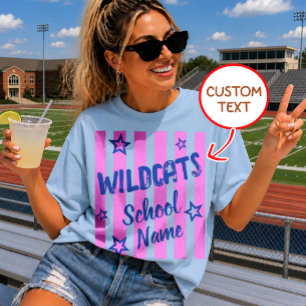 Personalized Retro Mascot School Spirit Team Shirt