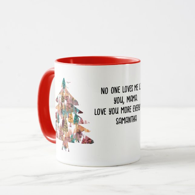 Personalized Retro Minimalist Colours Trees Mug (Front Left)