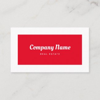 Personalized Retro Minimalist Real Estate Red