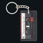 Personalized Retro Mix-tape key-chain Keychain<br><div class="desc">Add your own name.  Custom mix-tape key-chains.  Bringing it back to the old-school.</div>