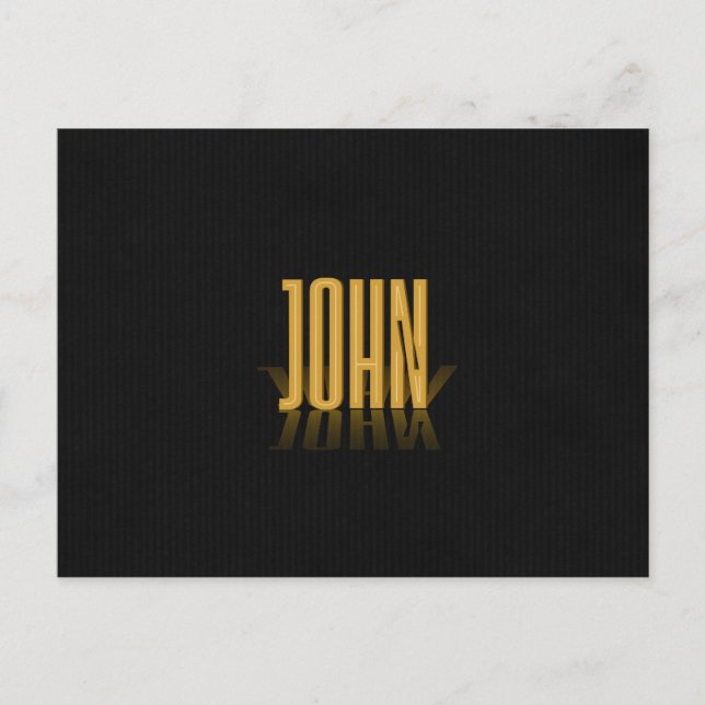 Personalized Retro Movie Poster John Gold Postcard (Front)
