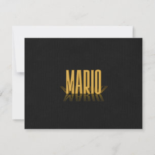 Personalized Retro Movie Poster Mario Gold Invitation
