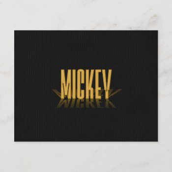 Personalized Retro Movie Poster Mickey Gold Invitation by Hakonart at Zazzle