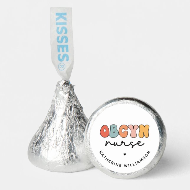 Personalized Retro OBGYN Nurse Hershey®'s Kisses® (Front)