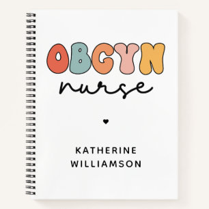 Personalized Retro OBGYN Nurse Notebook