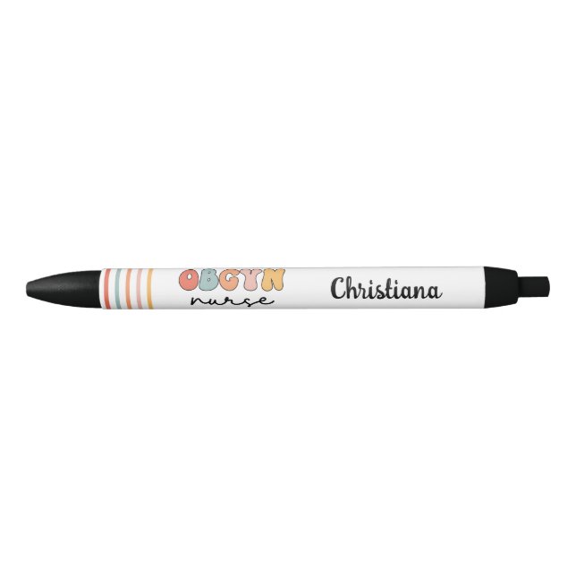Personalized Retro OBGYN Nurse Pen (Front)