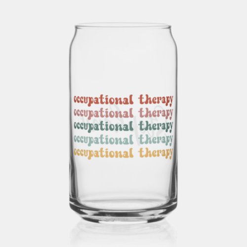 Personalized Retro OT Occupational Therapy OT Can Glass