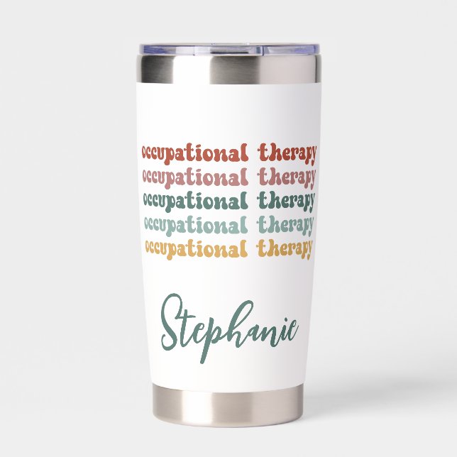 Personalized Retro OT Occupational Therapy OT Insulated Tumbler (Front)