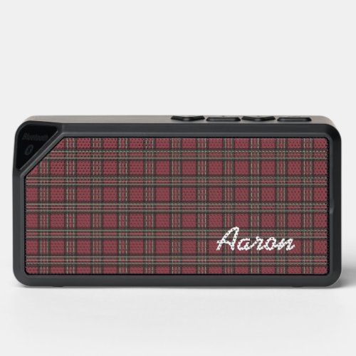 Personalized Retro Plaid Bluetooth Speaker 