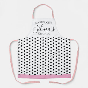 Personalized Retro Polka Dot Cooking Apron
