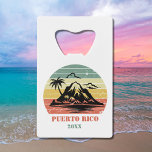 Personalized Retro Puerto Rico  Credit Card Bottle Opener