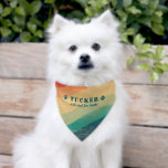 Personalized Retro Rainbow Pet Bandana Collar<br><div class="desc">Add a vintage touch to your pet’s look with this retro rainbow personalized bandana! Featuring a warm blend of burnt orange, golden yellow, and deep teal, this stylish accessory brings a nostalgic yet trendy vibe. Your pet’s name is displayed in a bold, rustic-style font, with "Will Sit for Treats" in...</div>