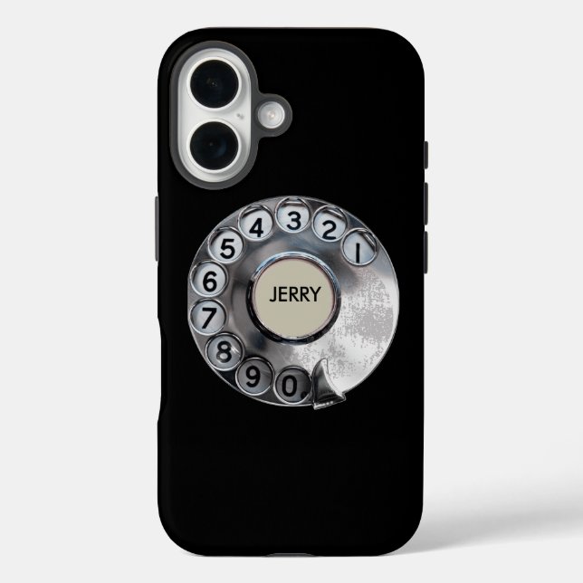 Personalized Retro Rotary Case-Mate iPhone Case (Back)