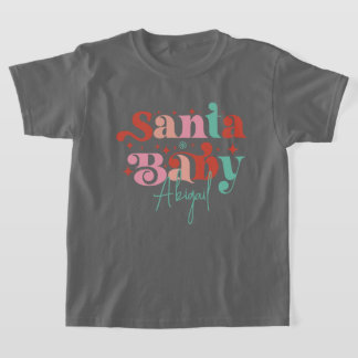 Personalized Retro Santa Baby Tshirt  