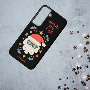 Personalized Retro Santa Claus Sleigh the Day Samsung Galaxy S22 Case