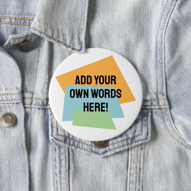 Personalized Retro Shapes Button (In Situ)