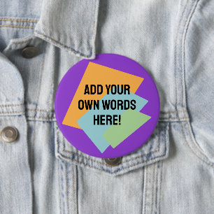 Personalized Retro Shapes Button
