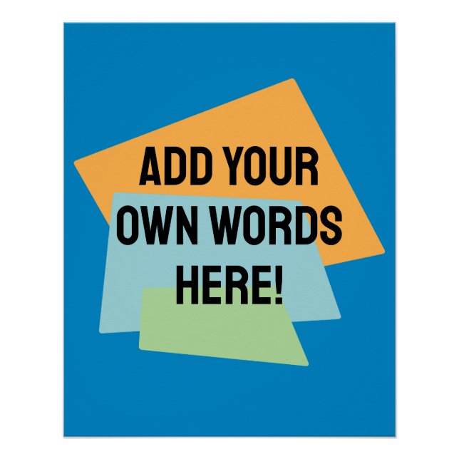 Personalized Retro Shapes Poster (Front)