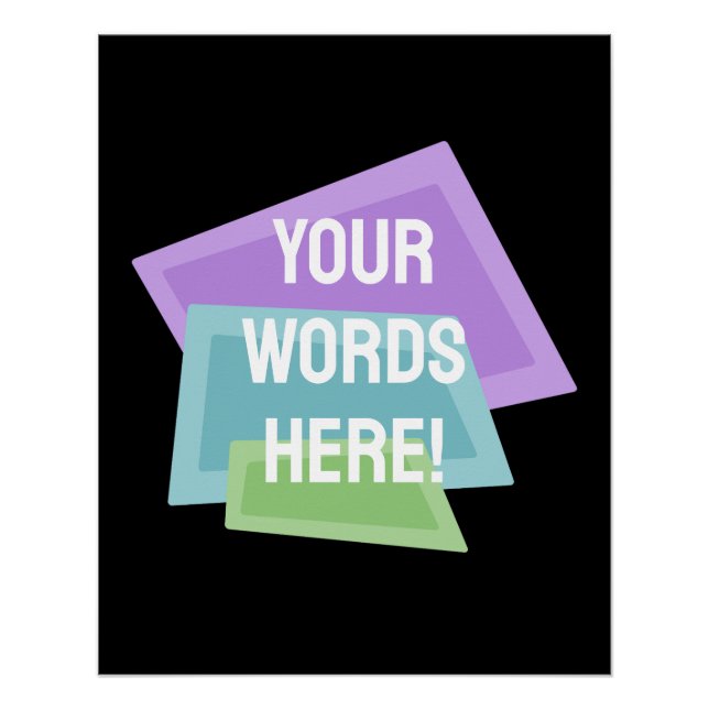 Personalized Retro Shapes Poster (Front)