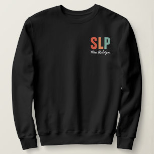 Personalized Retro SLP Speech Pathologist Sweatshirt