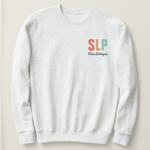 Personalized Retro SLP Speech Pathologist Sweatshirt
