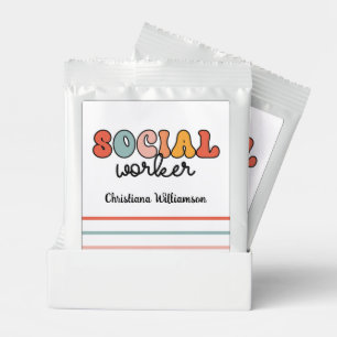 Personalized Retro Social Worker Hot Chocolate Drink Mix