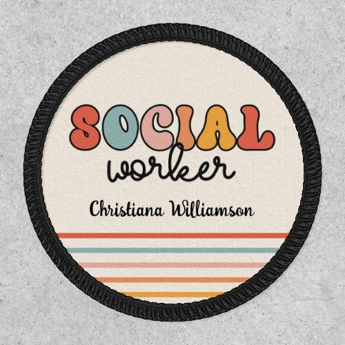 Personalized Retro Social Worker Patch