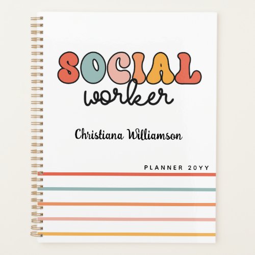 Personalized Retro Social Worker Planner