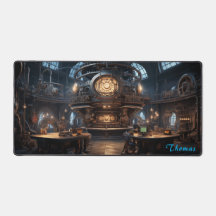 Personalized Retro Steampunk Factory Desk Mat