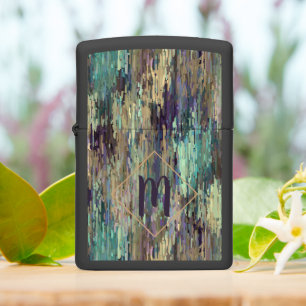 Personalized Retro Style Stripes Art Pattern Zippo Lighter