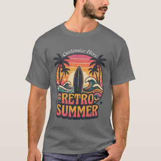 Personalized Retro Summer Surf T-Shirt | Custom