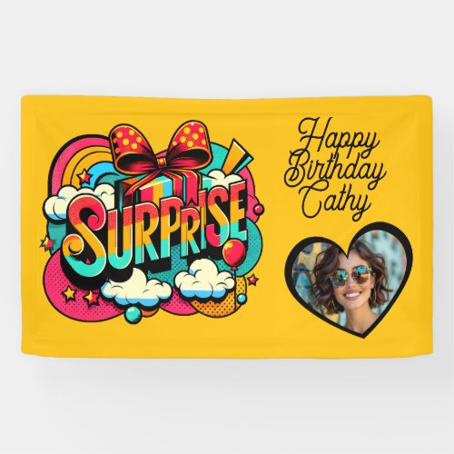 Personalized Retro Surprise Pop Art Party Birthday