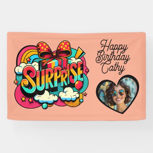 Personalized Retro Surprise Pop Art Party Birthday