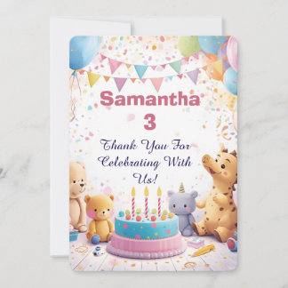 Personalized Retro Thank You Cards | Kids Birthday