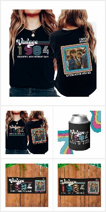 Personalized Retro Theme Birthday Party Supplies collection