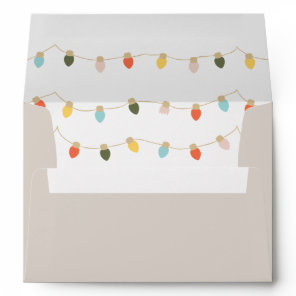 Personalized Retro Twinkle Lights Envelope