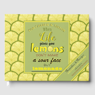 Personalized retro typography wedding gift advice guest book