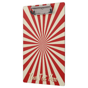 Personalized Retro Vintage Popcorn Classic Burst Clipboard