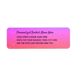 Personalized Return Address Colorful Label